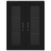 vidaXL augstais skapis, melns, 69,5x34x180 cm, inženierijas koks