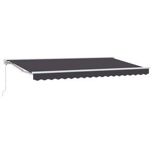 vidaXL Rokas markīze 3,5 x 2 m Antracīta 100% poliesters
