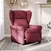vidaXL elektrisks atpūtas krēsls, atgāžams, vīnsarkans audums
