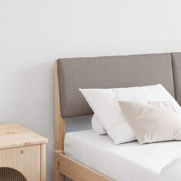 vidaXL Mīkstināts gultas galvgalis Pelēkbrūna 160 cm