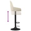 vidaXL bāra krēsli, 2 gab., krēmkrāsas samts