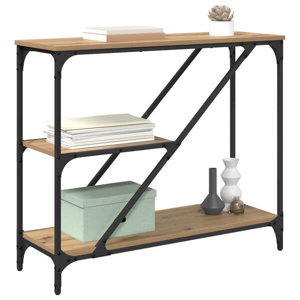 vidaXL Konsoles galds Artisānā ozols 88,5 x 30 x 75 cm