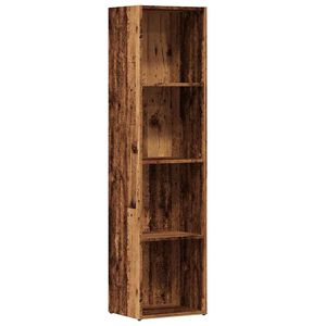 vidaXL grāmatu skapis Old Wood 36x30x143 cm Engineered Wood