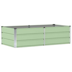 vidaXL Puķu kaste Zaļa 160 x 80 x 45 cm Tērauds