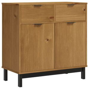 vidaXL kumode FLAM, 80x40x80 cm, priedes masīvkoks