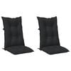 vidaXL Augstas atzveltnes krēsla spilvenu komplekts 2 pcs