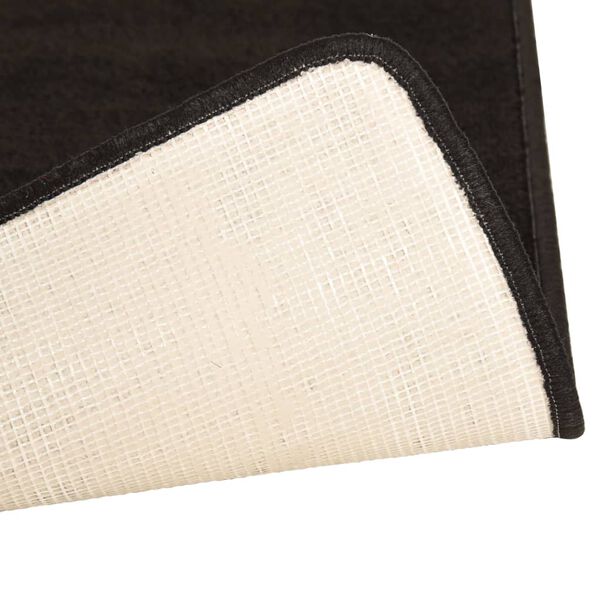 vidaXL guļamistabas paklāji, 3 gab., pūkaini, melni