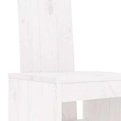 vidaXL 9-daļīgs dārza bāra mēbeļu komplekts, priedes masīvkoks, balts