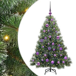 vidaXL Mākslīgā Ziemassvētku eglīte su 150 LED Zaļa 120 cm PE un PVC