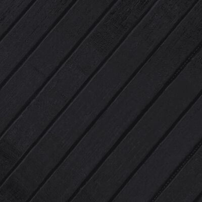 vidaXL paklājs, taisnstūra forma, melns, 100x300 cm, bambuss
