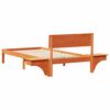 vidaXL Gultas rāmis Vaks brūns 90 x 200 cm Ciets priedes koks