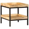 vidaXL Sānu galds ar plauktu Brūna 45 x 45 x 45 cm Cieta mango koksne