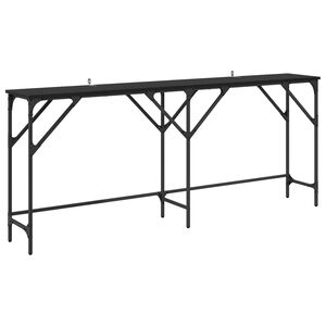 vidaXL Konsoles galds Melns ozolkoks 180 x 30 x 75 cm