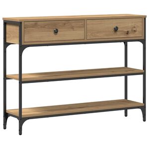 vidaXL Konsoles galds Artisānā ozols 100 x 25 x 75 cm