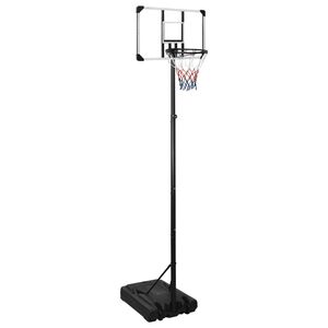 vidaXL basketbola vairogs, caurspīdīgs, 280-350 cm, polikarbonāts