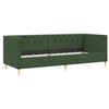 vidaXL dīvāngulta, USB, tum&scaron;i zaļ&scaron; audums, 90x200 cm