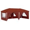 vidaXL Pop-up svinību teltis 575 x 288 x 245 cm Sarkanbrūns