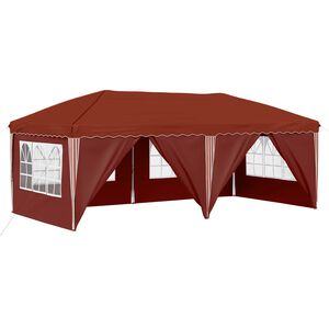 vidaXL Pop-up svinību teltis 575 x 288 x 245 cm Sarkanbrūns