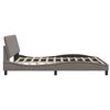 vidaXL gultas rāmis bez matrača, Hanko, pelēkbrūns, 180x200 cm, audums