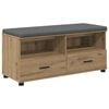vidaXL Apavu sols ar spilvenu Artisan Ozols 100 x 38 x 46 cm