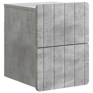 vidaXL Sienā stiprināms nakts skapis Betona pelēks 33 x 34,5 x 43 cm