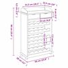 vidaXL Vīna plaukts Dabiska 58 x 28 x 90 cm Cieta Priežu Koks