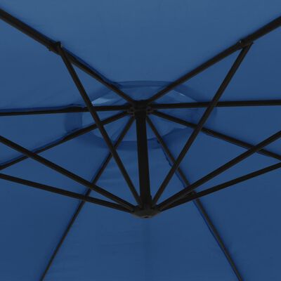 vidaXL saulessargs ar alumīnija kātu, 350 cm, zils
