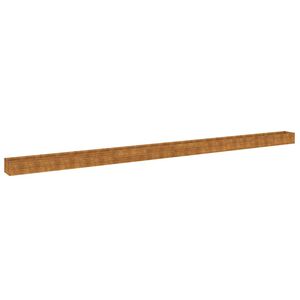 vidaXL augstā dārza puķu kaste, 960x50x36 cm, tērauds ar rūsas efektu