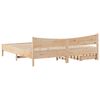 vidaXL gultas rāmis ar atvilktnēm, 200x200 cm, priedes masīvkoks