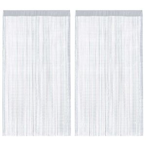 vidaXL bārk&scaron;u aizkari, 2 gab., 100x250 cm, gai&scaron;i pelēki