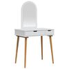 vidaXL Tualetes galda komplekts FAUSKE 2 gab. Balts 76 x 50 x 143 cm