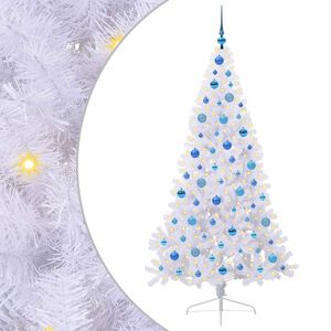 vidaXL Mākslīgā Ziemassvētku eglīte Balts 180 cm PVC un tērauds