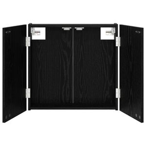 vidaXL Dartboard skapis Melns ozols 56 x 12 x 53,5 cm