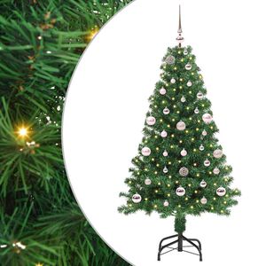 vidaXL Mākslīgā Ziemassvētku eglīte su 150 LED ar statīvu Zaļa 150 cm