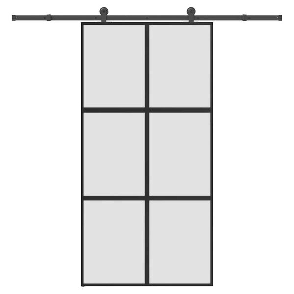 vidaXL bīdāmās durvis aparatūras komplektu 102,5x205 cm rūdīts stikls