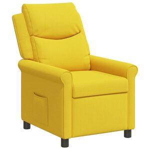 vidaXL Atzveltnes krēsls Gai&scaron;i dzeltens 69 x 93 x 102 cm Audums