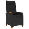 vidaXL Atzveltnes krēsls ar tējas plati Melna 62 x 64 x 112 cm