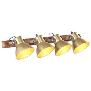 vidaXL sienas lampa, industriāls dizains, misiņa krāsā, 90x25 cm, E27