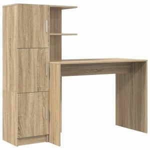 vidaXL Galds Sonoma ozols 133.5 x 50 x 124 cm 2 gab.