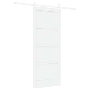 vidaXL Slīdo&scaron;ās durvis ORKDAL 83 x 202 cm Priedes masīvkoks Balts