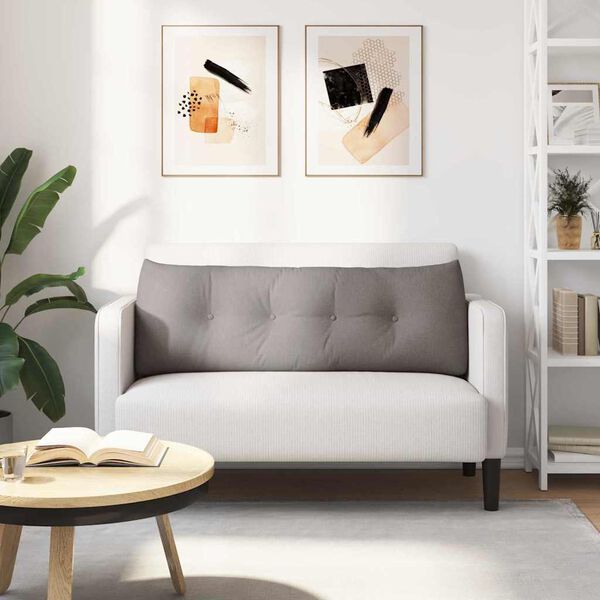 vidaXL Atpakaļ spilvens Pelēkbrūna 140 x 24 x 50 cm audums