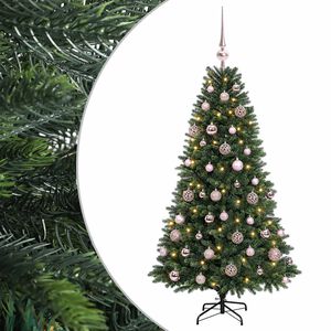 vidaXL Mākslīgā Ziemassvētku eglīte ar rotājumiem 120 cm 150 LED
