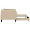 vidaXL izvelkams dīvāns, krēmkrāsas, 90x200 cm, audums