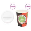 vidaXL papīra kafijas krūzes ar vākiem 1000 gab. 8 unces 240 ml