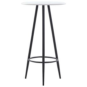 vidaXL bāra galds, balts, 60x107,5 cm, MDF
