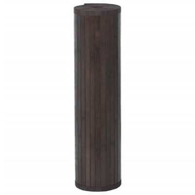 vidaXL paklājs, taisnstūra forma, tumši brūns, 80x500 cm, bambuss