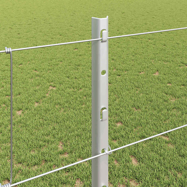 vidaXL Žogs ar stabu Sudraba 1,2 x 25 m Tērauds