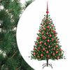 vidaXL Mākslīgā Ziemassvētku egle ar bumbiņu 150 cm 150 LED