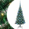 vidaXL Mākslīgais LED Ziemassvētku eglīte Zaļa 120 cm PVC un metāls