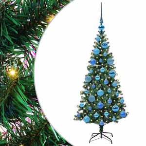 vidaXL Mākslīgais LED Ziemassvētku eglīte Zaļa 120 cm PVC un metāls